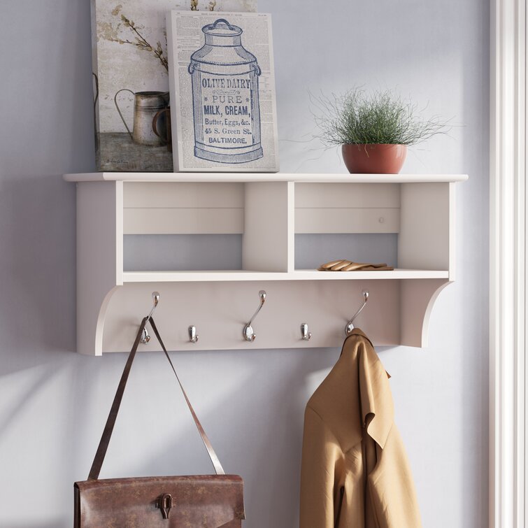 White mounted best sale coat rack